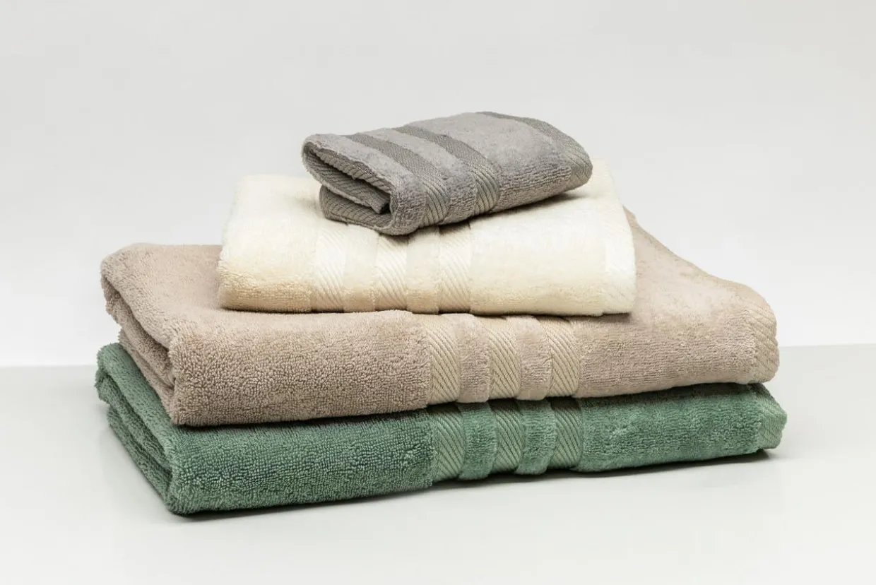 Ręcznik bawełniany do rąk zieleń CAROLINE 30x50 cm