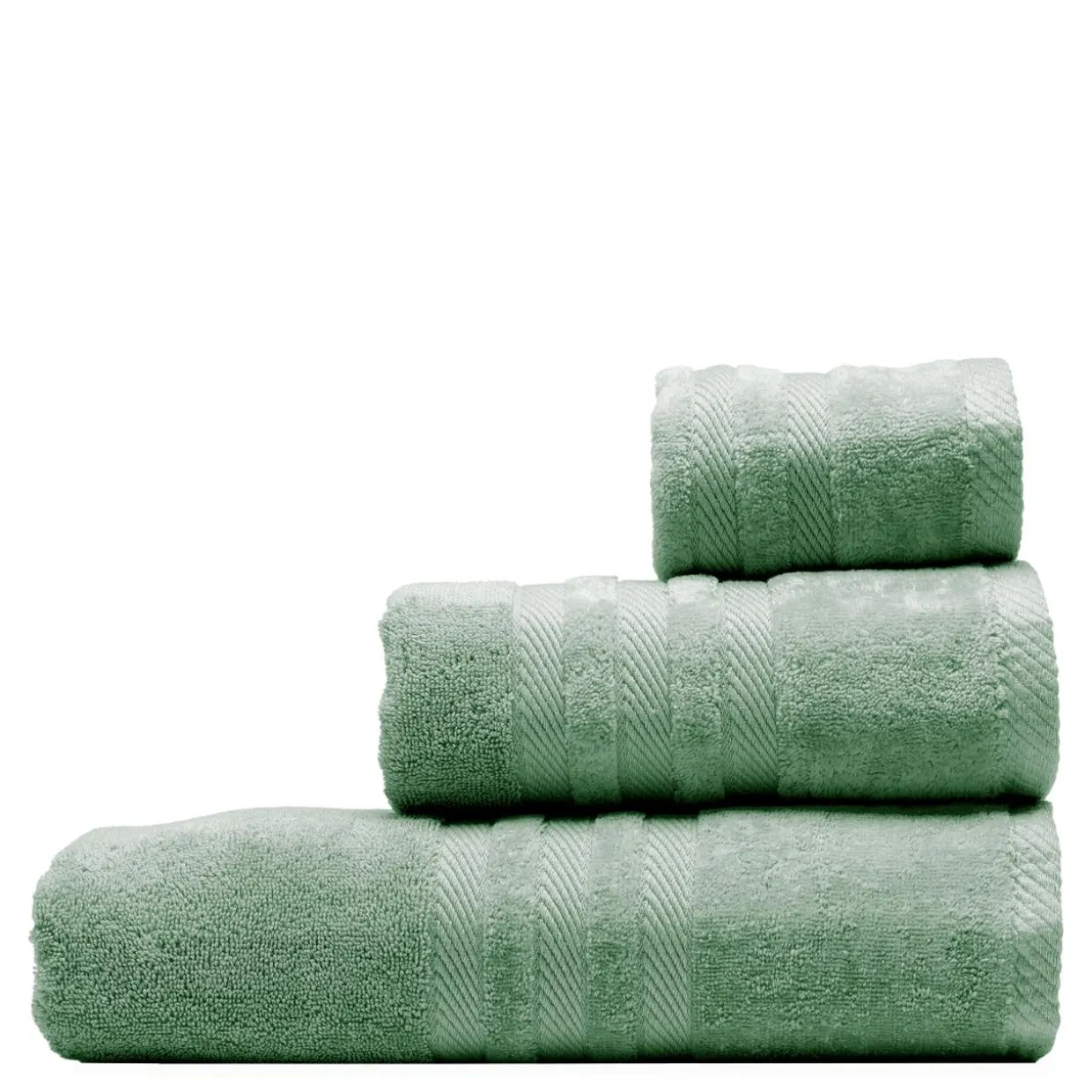 Ręcznik bawełniany do rąk zieleń CAROLINE 30x50 cm