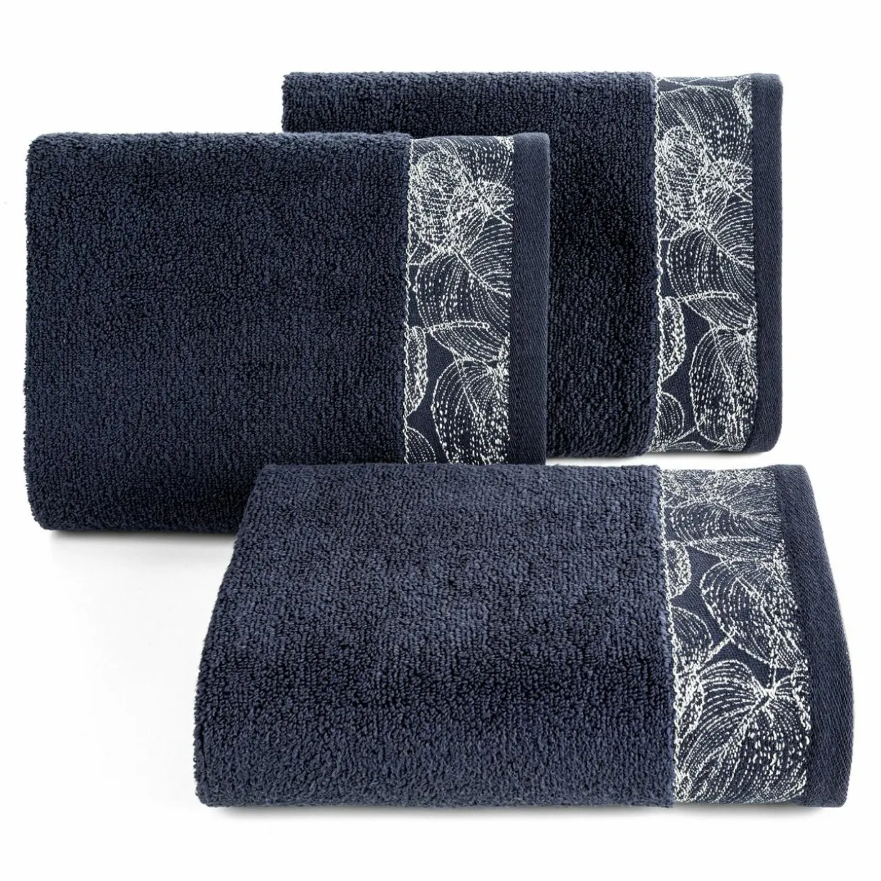 Ręcznik bawełniany granatowy AGIS 50x90 cm