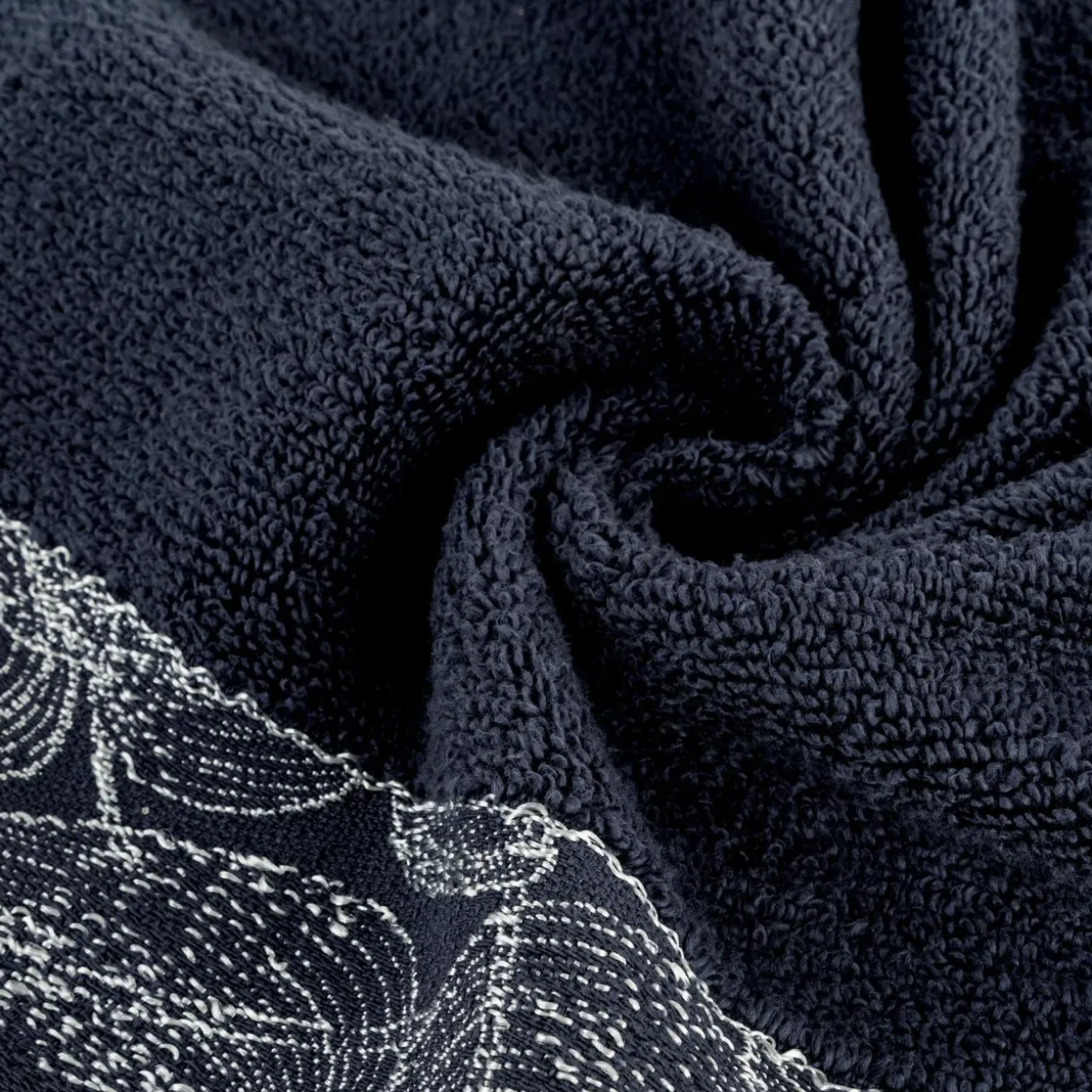 Ręcznik bawełniany granatowy AGIS 50x90 cm