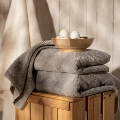 Ręcznik bawełniany jasnoszary BOVI 30x50 cm