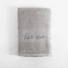 Ręcznik bawełniany jasnoszary FERRO 50x90 cm