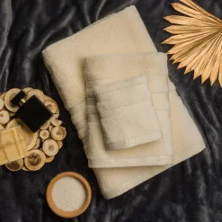 Ręcznik bawełniany krem CAROLINE 50x90 cm