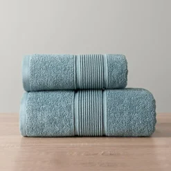 Ręcznik bawełniany niebieski NAOMI 50x90 cm