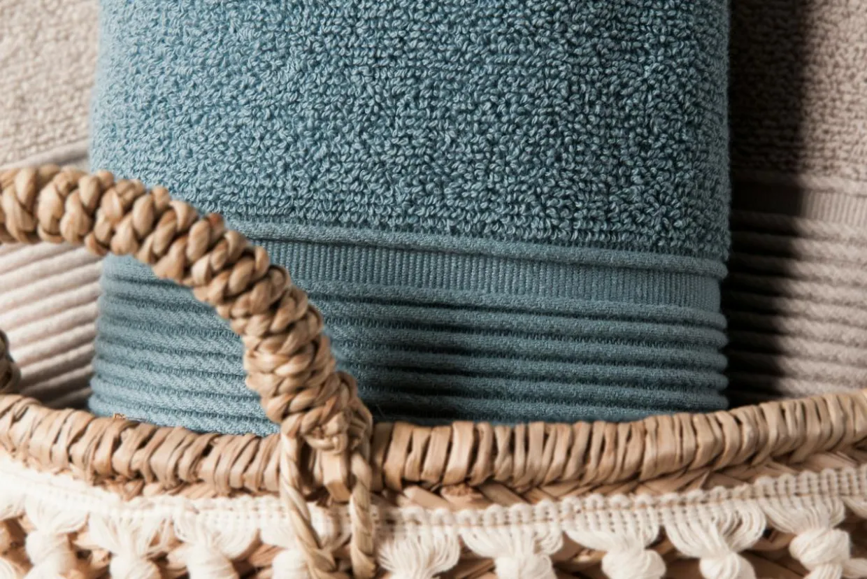 Ręcznik bawełniany niebieski NAOMI 50x90 cm