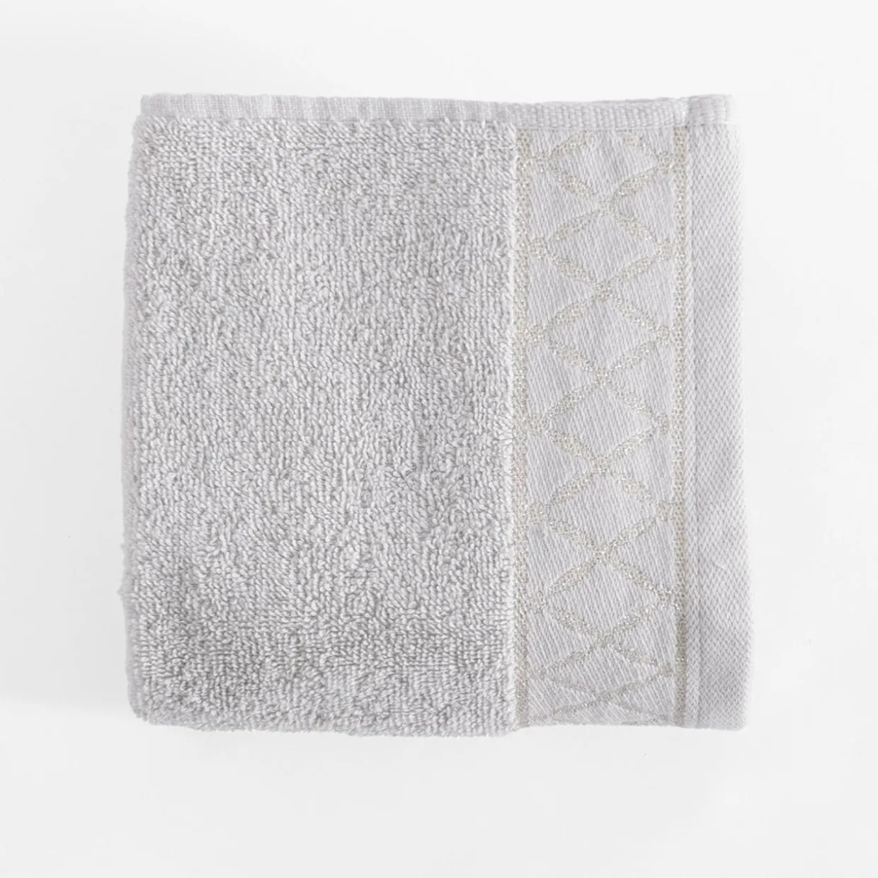 Ręcznik bawełniany srebrny LAYLA 30x50 cm