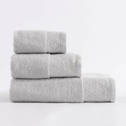 Ręcznik bawełniany srebrny LAYLA 30x50 cm