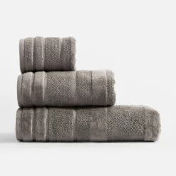 Ręcznik bawełniany szary TABBY 70x140 cm