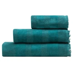 Ręcznik bawełniany turkus LANETTE 90x160 cm