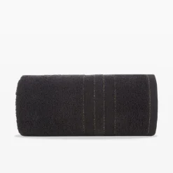 Ręcznik bawełniany z bordiurą czarny GALA 70x140 cm