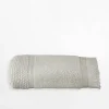 Ręcznik bawełniany z frędzlami srebrny SANTORINI 70x140 cm