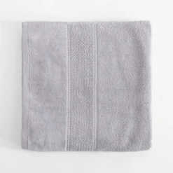 Ręcznik do kąpieli bawełniany jasnoszary MARIO 70x140 cm