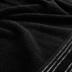 Ręcznik do kąpieli czarny WILLOW 70x140 cm