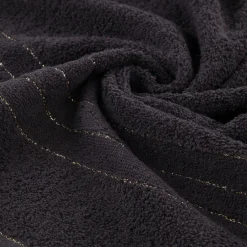 Ręcznik do twarzy z bordiurą czarny GALA 50x90 cm