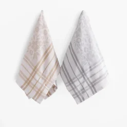 Ręcznik kuchenny egipski beżowy FIOŁKA 50x70 cm