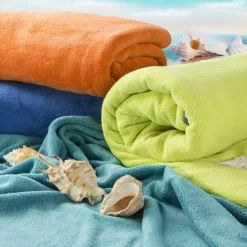 Ręcznik szybkoschnący z mikrofibry limonkowy IGA 80x160 cm