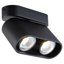 Reflektor natynkowy 2-punktowy czarny RONDIA2