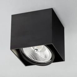 Reflektor natynkowy 1-punktowy czarny BOX1 13,2x13,2 cm