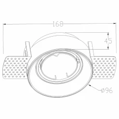 Reflektor podtynkowy czarny ONEON o średnicy 9,6 cm