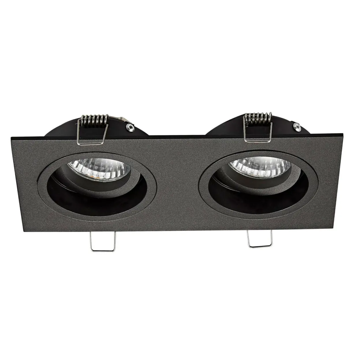 Reflektor podtynkowy 2-punktowy czarny CHUCK DL 2 SQUARE