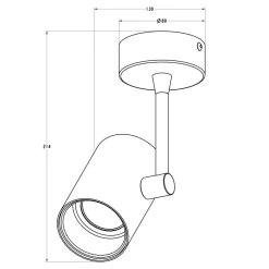 Reflektor podwieszany biało-złoty TORI SL 1
