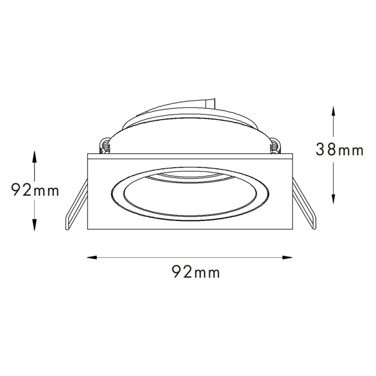 Reflektor 1-punktowy czarno-złoty CHUCK DL 1 SQUARE