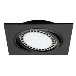 Reflektor z kryzą czarny 1-punktowy podtynkowy BOXY DL 1