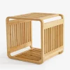 Regał łazienkowy bambusowy 33x33x33 cm