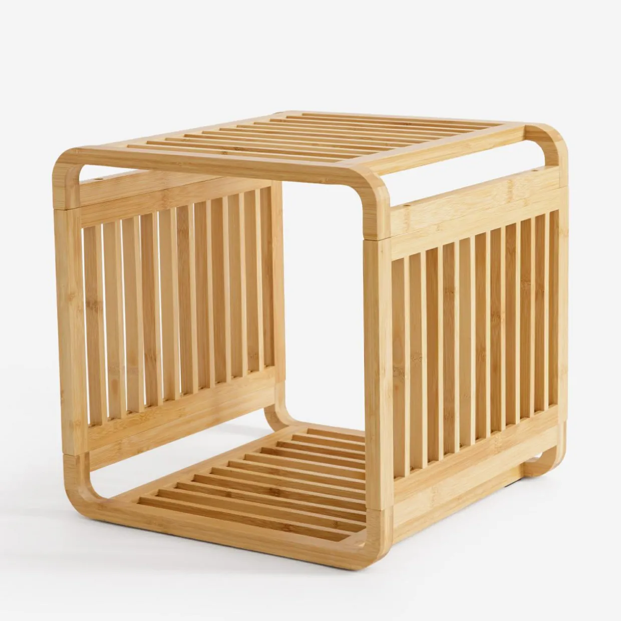 Regał łazienkowy bambusowy 33x33x33 cm