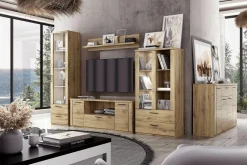 Regał do salonu z 2 szufladami DOORSET