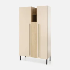 Regał dwudrzwiowy beżowy SERGIO 165 cm