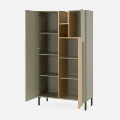 Regał dwudrzwiowy zielony SERGIO 165 cm