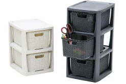 Regał komoda z 2 koszami biały