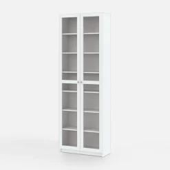 Regał przeszklony BEN biały