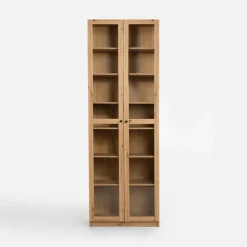 Regał przeszklony BEN dąb artisan
