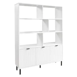 Regał ryflowany 3-drzwiowy WAVE