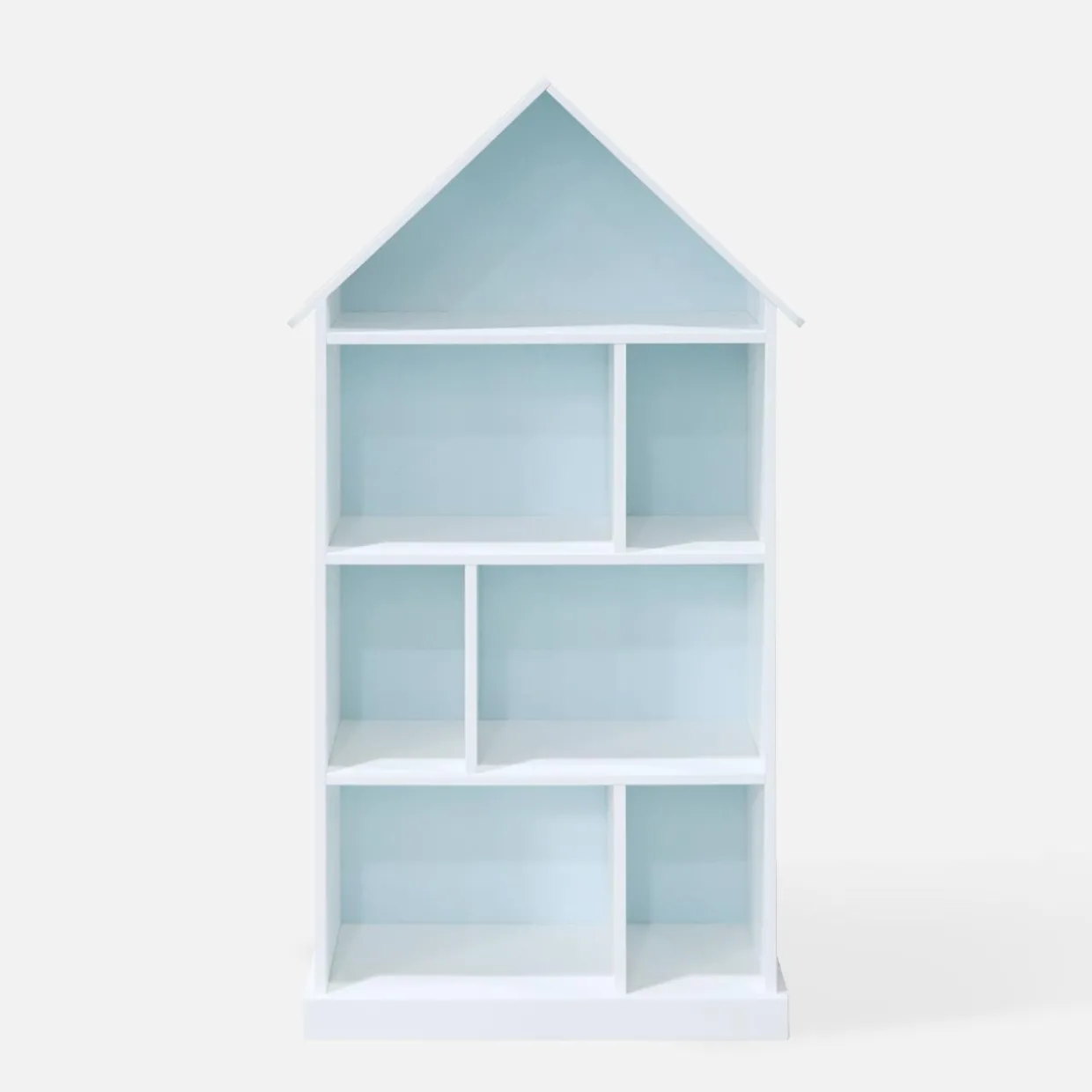 Regał w kształcie domku FALIANO biało-błękitny