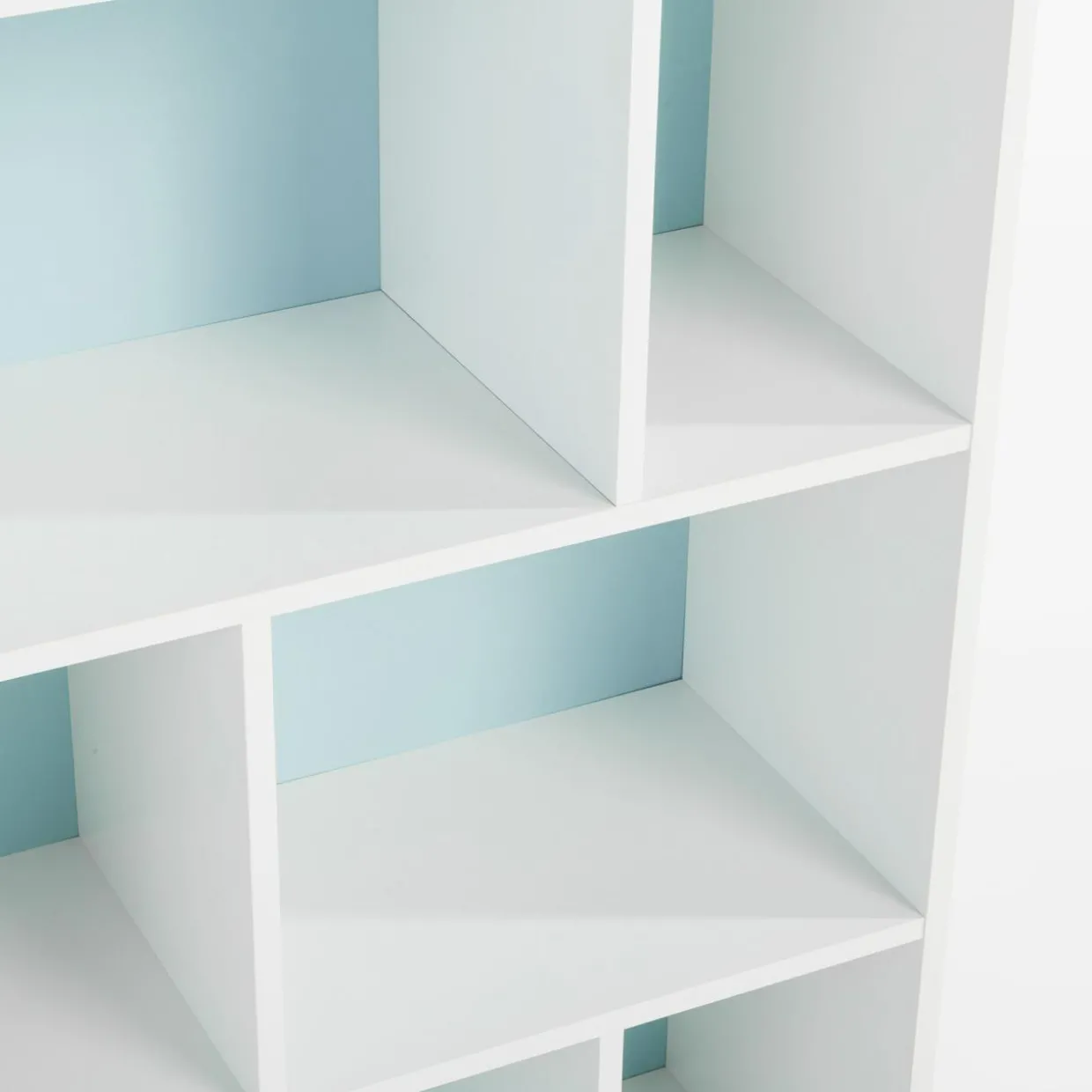 Regał w kształcie domku FALIANO biało-błękitny