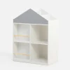 Regał w kształcie domku GUSISI biało-szary