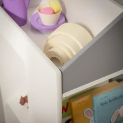 Regał w kształcie domku GUSISI biało-szary