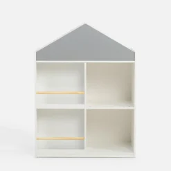 Regał w kształcie domku GUSISI biało-szary