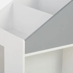 Regał w kształcie domku GUSISI biało-szary