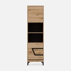 Regał z czarnym dekorem KRIS lewy