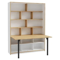 Regał z półkami i biurkiem S-ROOM