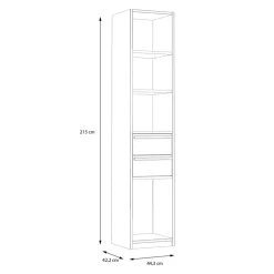Regał z półkami i szufladami S-ROOM 44,4 cm