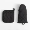 Rękawica kuchenna i podkładka pod garnek z neoprenem czarna