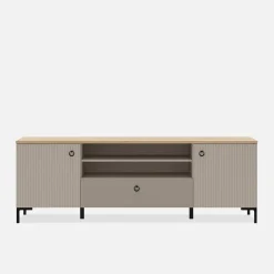 Ryflowana 2-drzwiowa szafka RTV DOMINICA