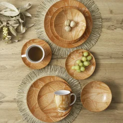 Salaterka porcelanowa pomarańczowa CZTERY PORY ROKU 17,5 cm