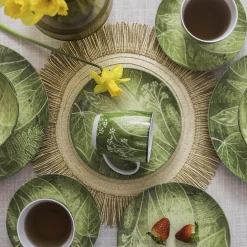 Salaterka porcelanowa zielona CZTERY PORY ROKU 17,5 cm