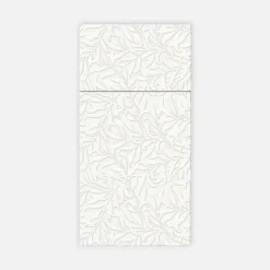 Serwetki z kieszonką na sztućce białe POCKET INSPIRATION FLORAL, 16 szt.